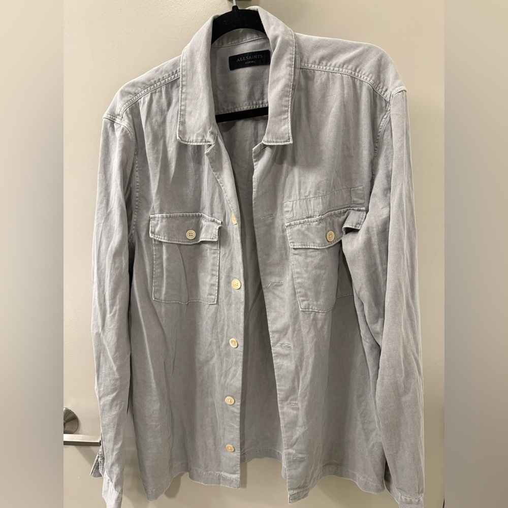 All Saints Light Gray Shirt